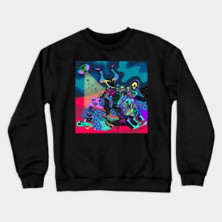 galactic issues with witches, the alien coven in ecopop Crewneck Sweatshirt